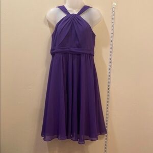 David's Bridal Purple Halter Sundress for Weddings